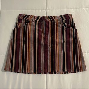 Stripes Corduroy Skirt from Wild Fable